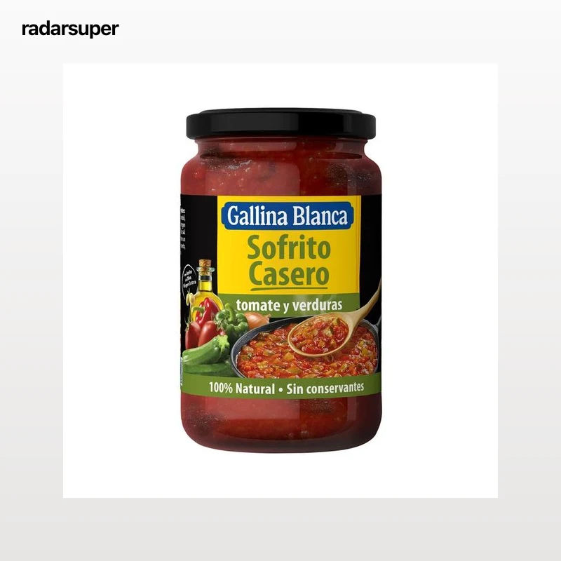 GALLINA BLANCA Sofrito de tomate y verduras frasco 350 g.