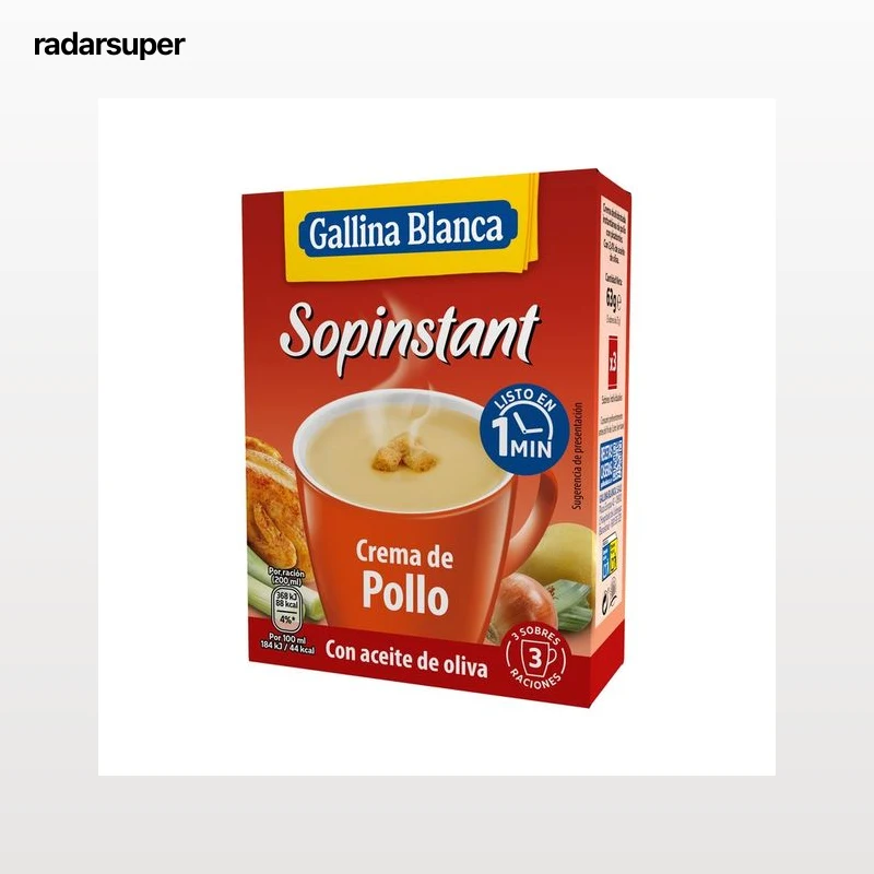 GALLINA BLANCA Sopinstant Crema de pollo con picatostes 3 uds. 21 g.