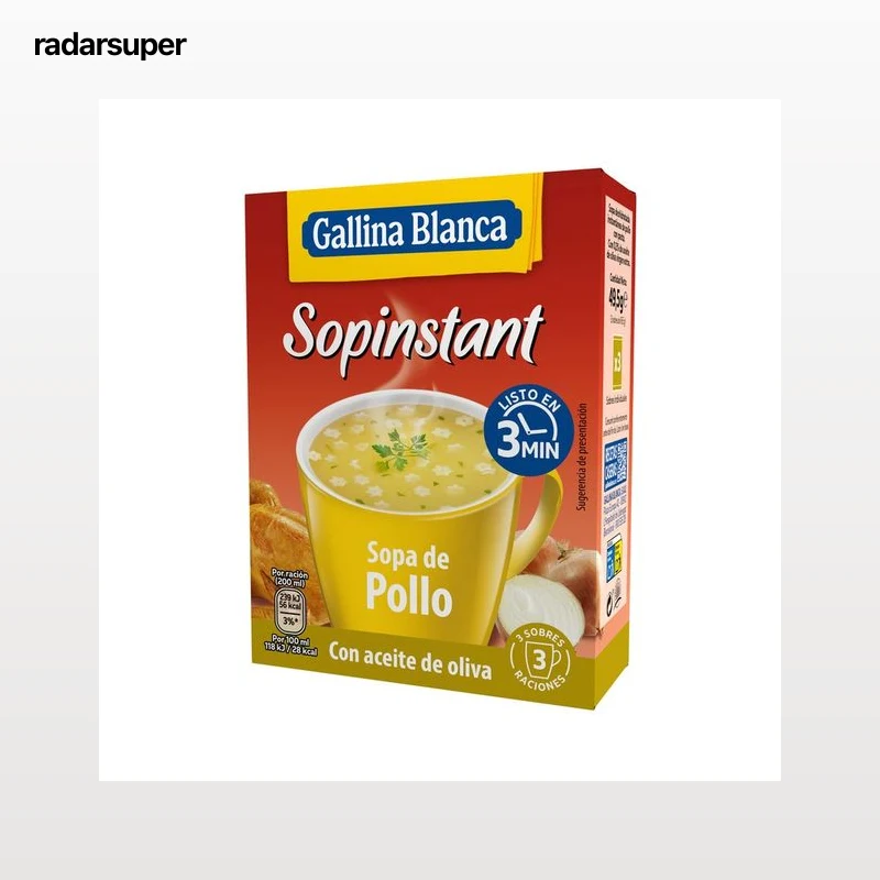 GALLINA BLANCA Sopinstant Sopa de pollo con pasta 3 uds. 17 g.