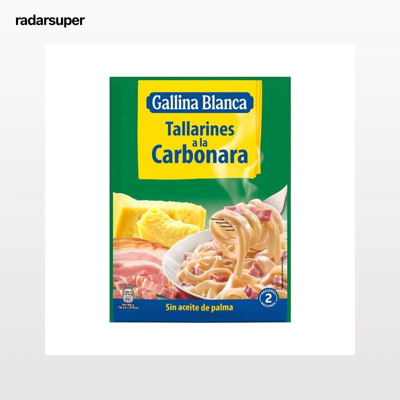 GALLINA BLANCA Tallarines a la carbonara sobre de 143 g.