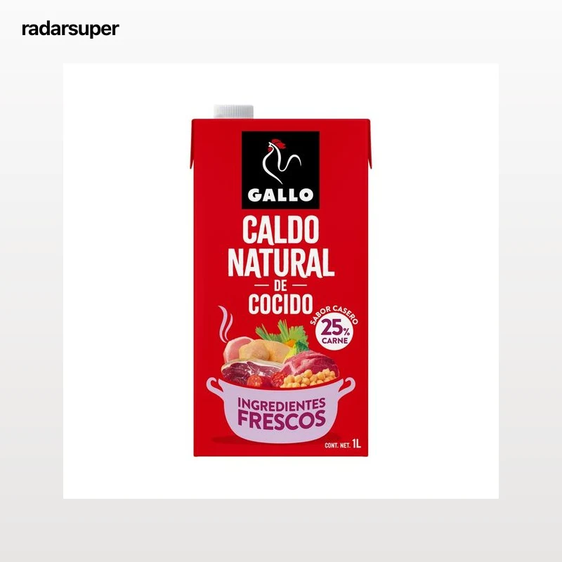 GALLO Caldo natural de cocido, elaborado con ingredientes frescos 1 l.