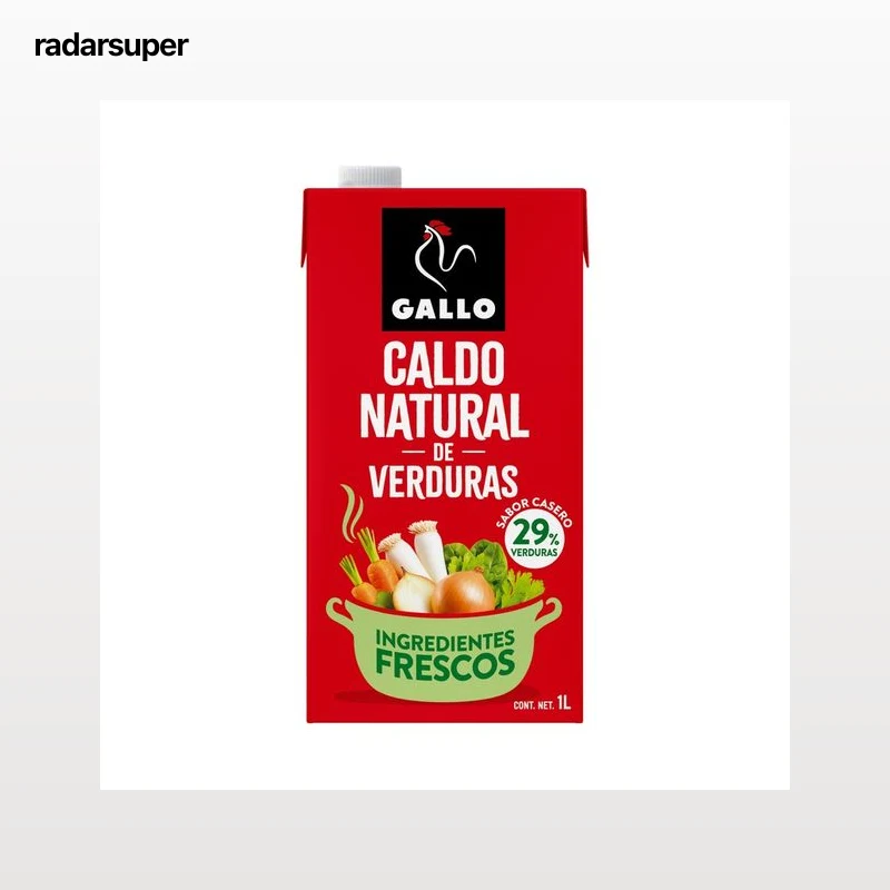 GALLO Caldo natural de verduras, elaborado con ingredientes frescos 1 l.