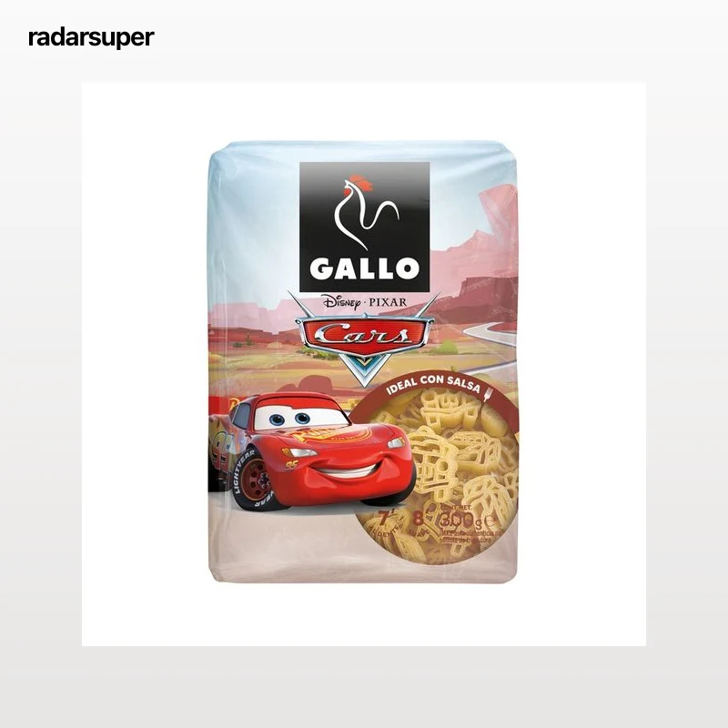 GALLO Disney Pasta infantil con forma de Cars 300 g.