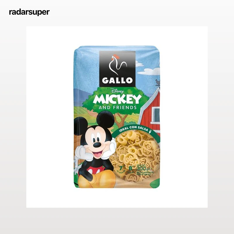 GALLO Disney Pasta infantil con forma de Mickey 300 g.