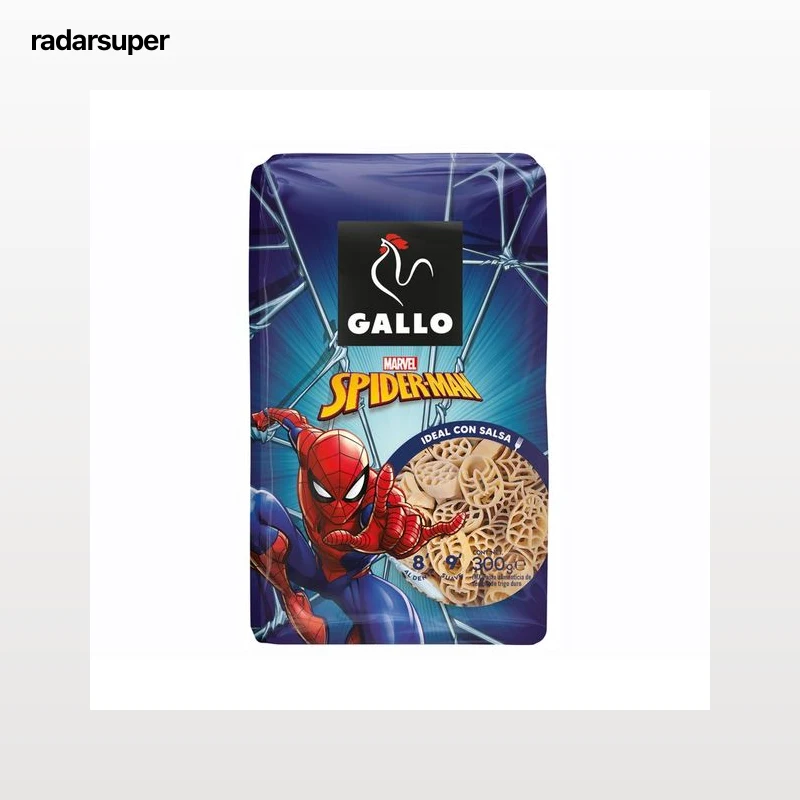 GALLO Marvel Pasta infantil con forma de Spiderman 300 g.