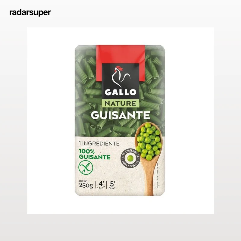 GALLO NATURE Pasta macarrones de guisantes 250 g.