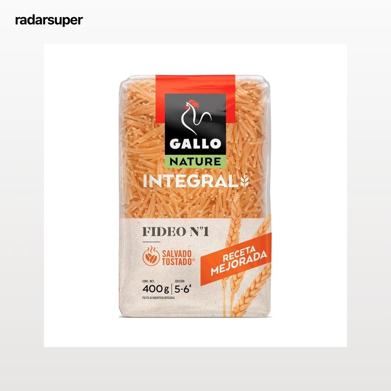 GALLO Nº 1 Nature Fideos trigo integral 400 g.