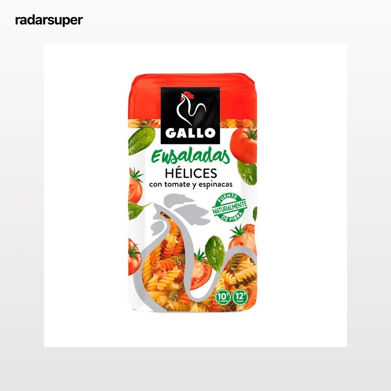 GALLO Pasta hélices vegetales 900 g.