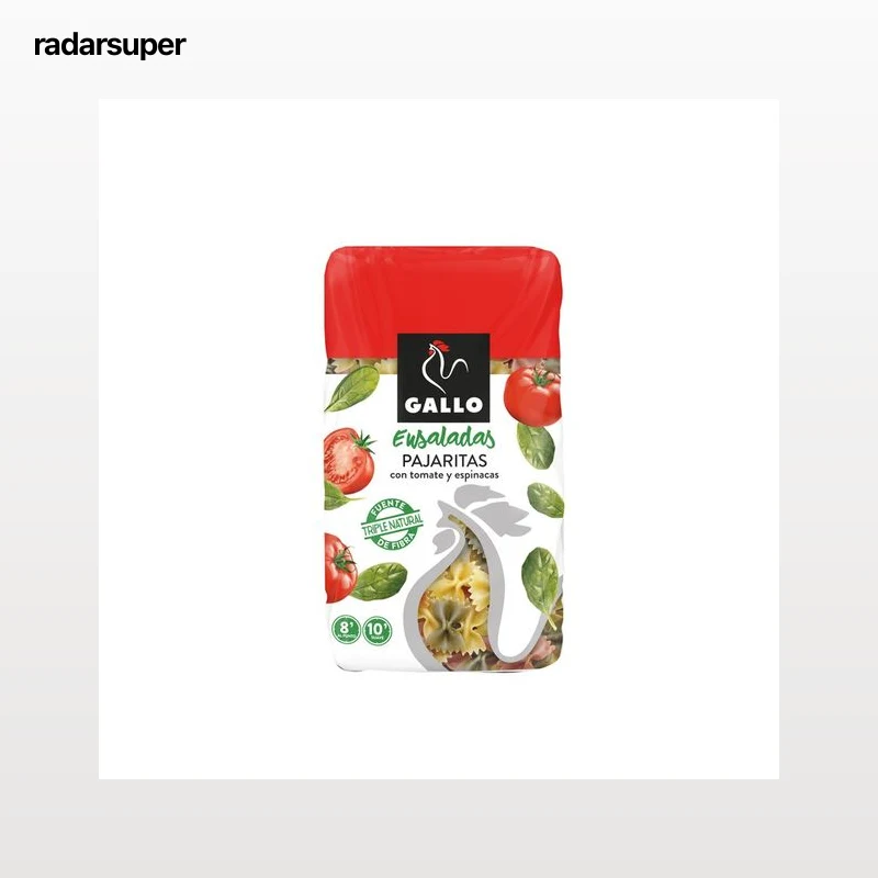 GALLO Pasta pajarita con espinacas y tomate 450 g.