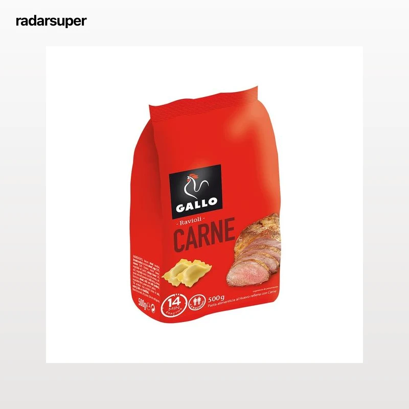 GALLO Raviolis carne 500 g.