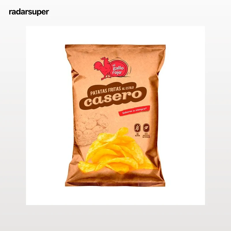 EL GALLO ROJO Patatas fritas al estilo casero EL GALLO ROJO bolsa de 175 g.