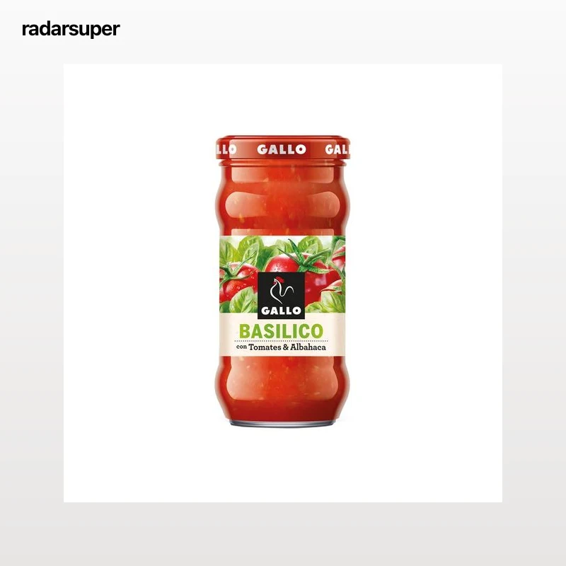 GALLO Salsa Basílico, con tomate y albahaca 350 g.