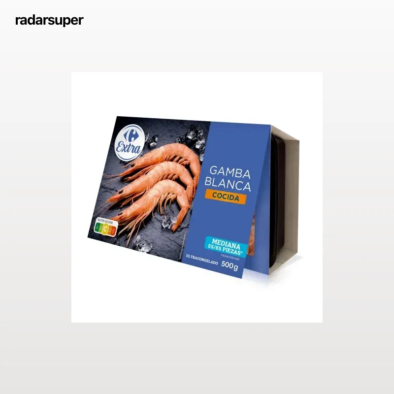 Gamba blanca cocida congelada Carrefour Extra 500 g