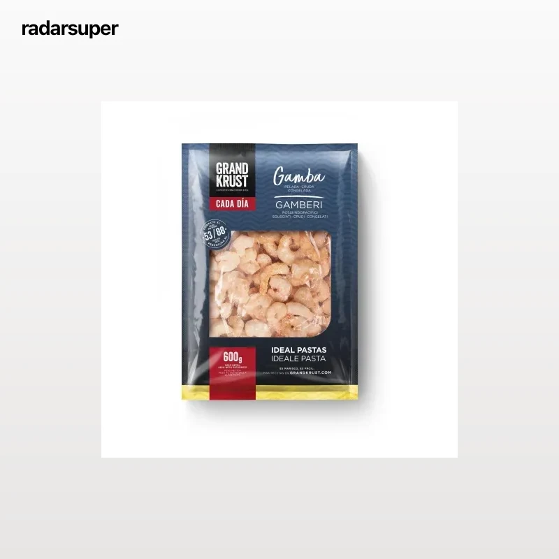 Gamba pelada salvaje cruda congelada 53/88 piezas Grand Krust 600 g.