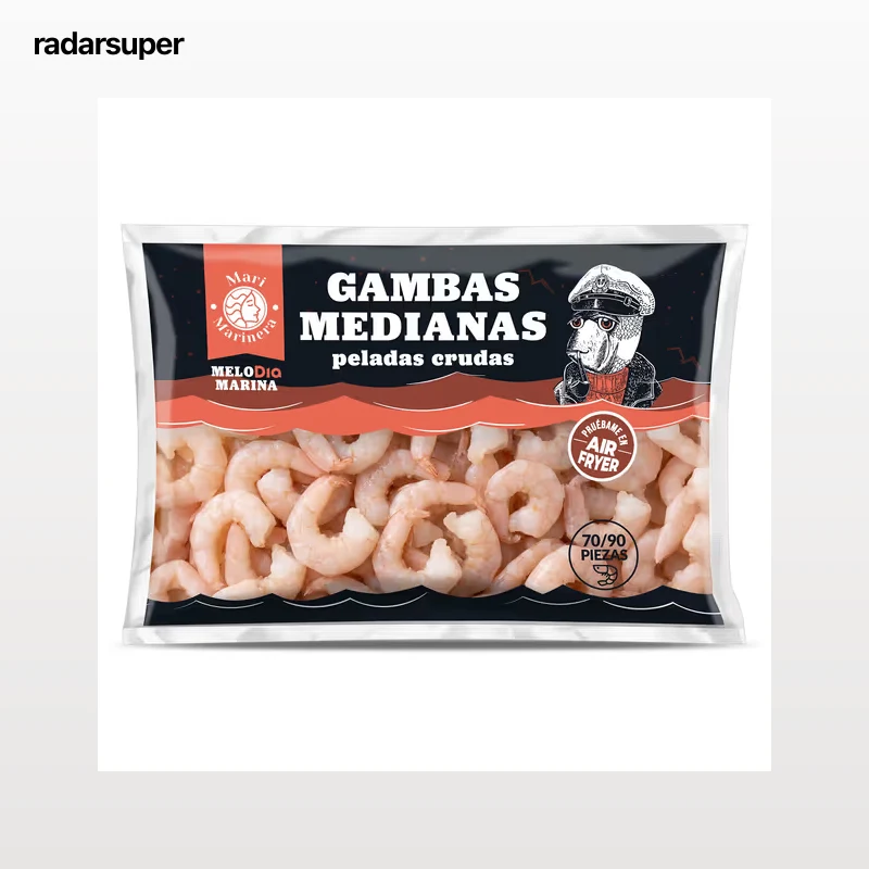 Gambas peladas y crudas medianas Dia Mari Marinera 350 g