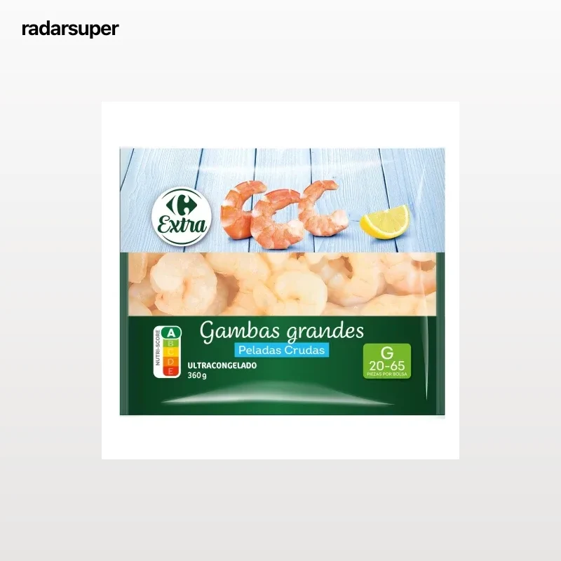 Gambas peladas grandes Carrefour extra 360 g