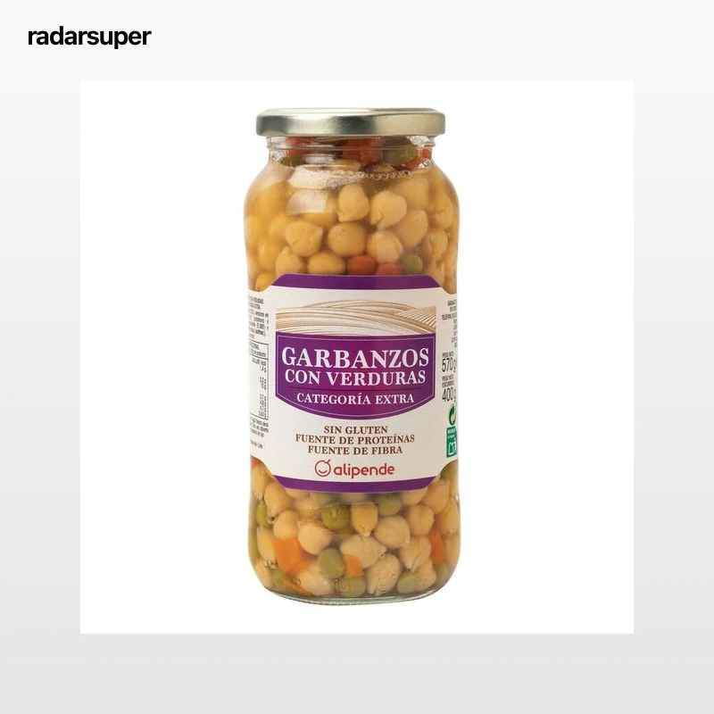 Garbanzo cocido con verdura Alipende 400g