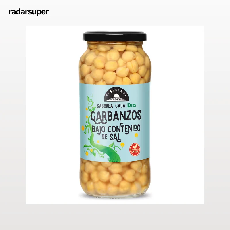 Garbanzos cocidos bajos en sal Dia Vegecampo 400 g