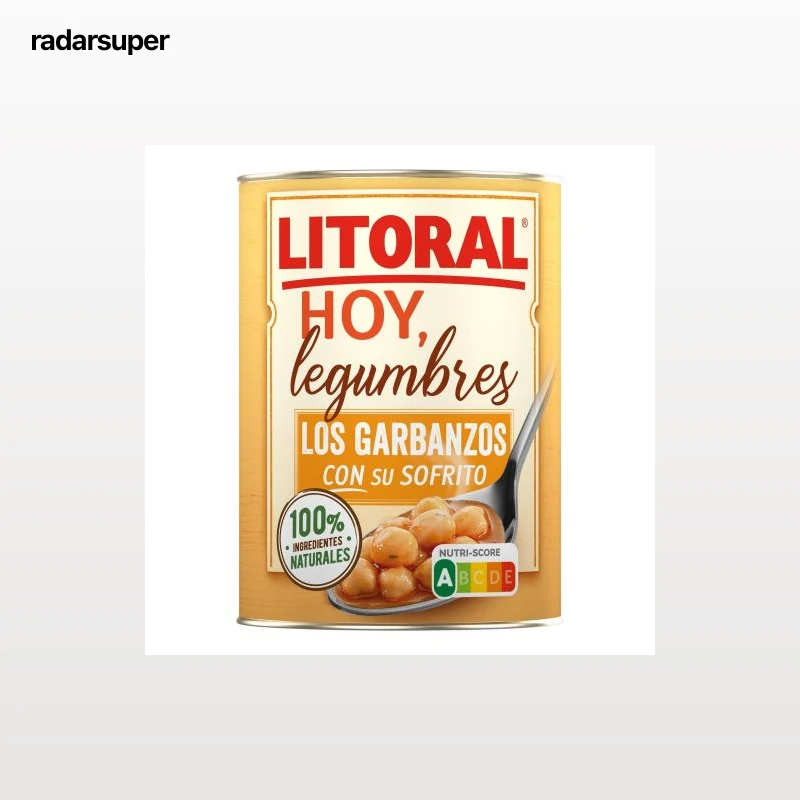 Garbanzos con su sofrito Hoy Legumbres Litoral sin gluten 440 g.