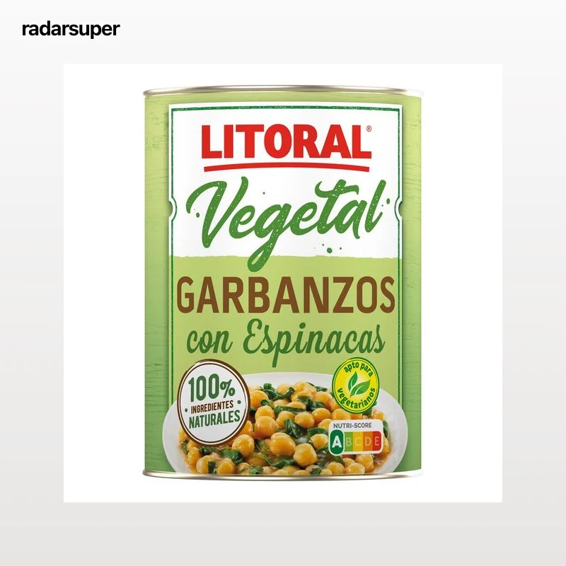 Garbanzos con espinacas Litoral 425g