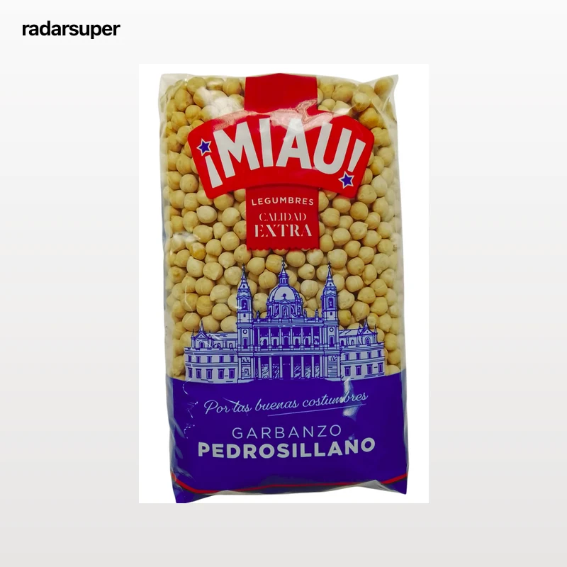Garbanzos pedrosillano calidad extra producto de la marca Miau 1 kg