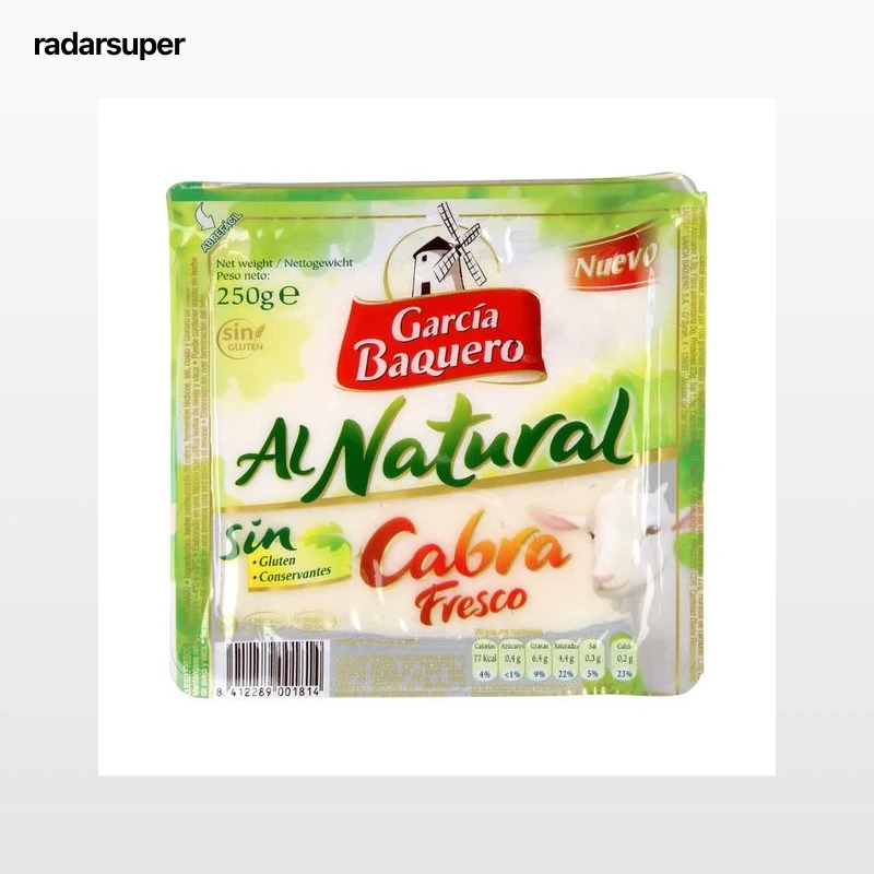 GARCÍA BAQUERO Queso cabra tierno, sin gluten GARCÍA BAQUERO 250 g.