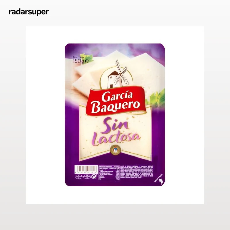GARCÍA BAQUERO Queso en lonchas sin lactosa GARCÍA BAQUERO 150 g.