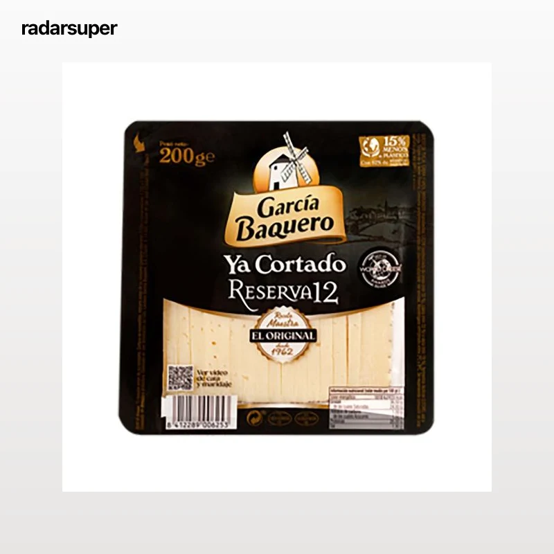 GARCÍA BAQUERO Queso reserva, ya cortado GARCÌA BAQUERO 200 g.