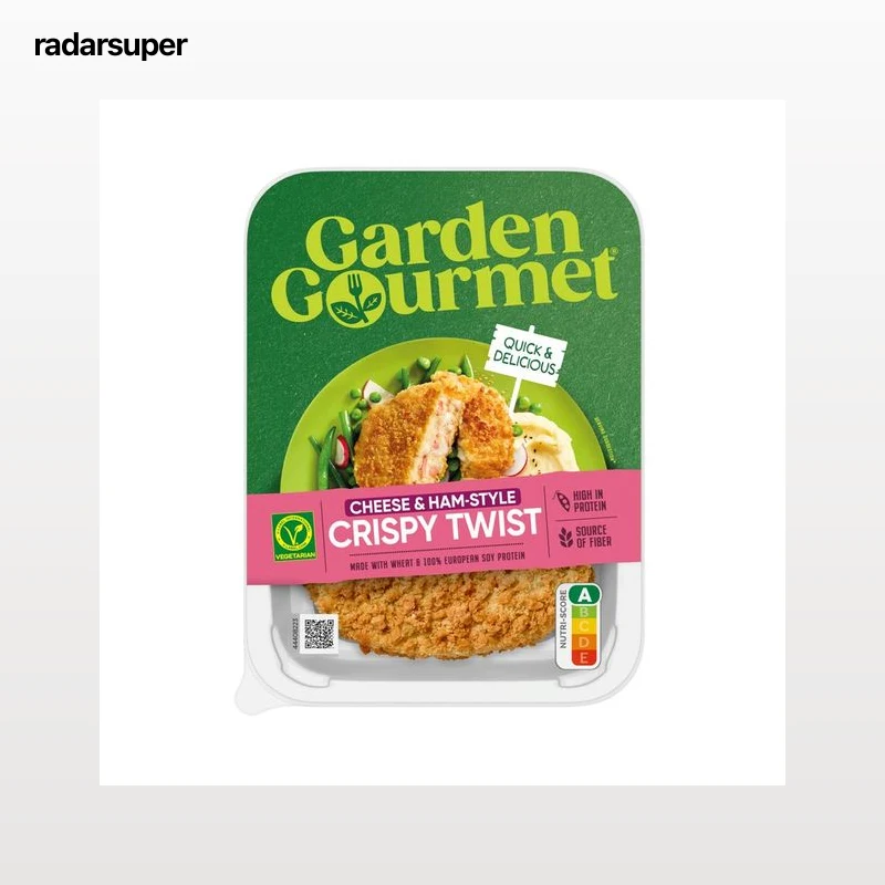 GARDEN GOURMET Librito de jamón vegetal (proteínas de soja y trigo) y queso empanado 180 g.