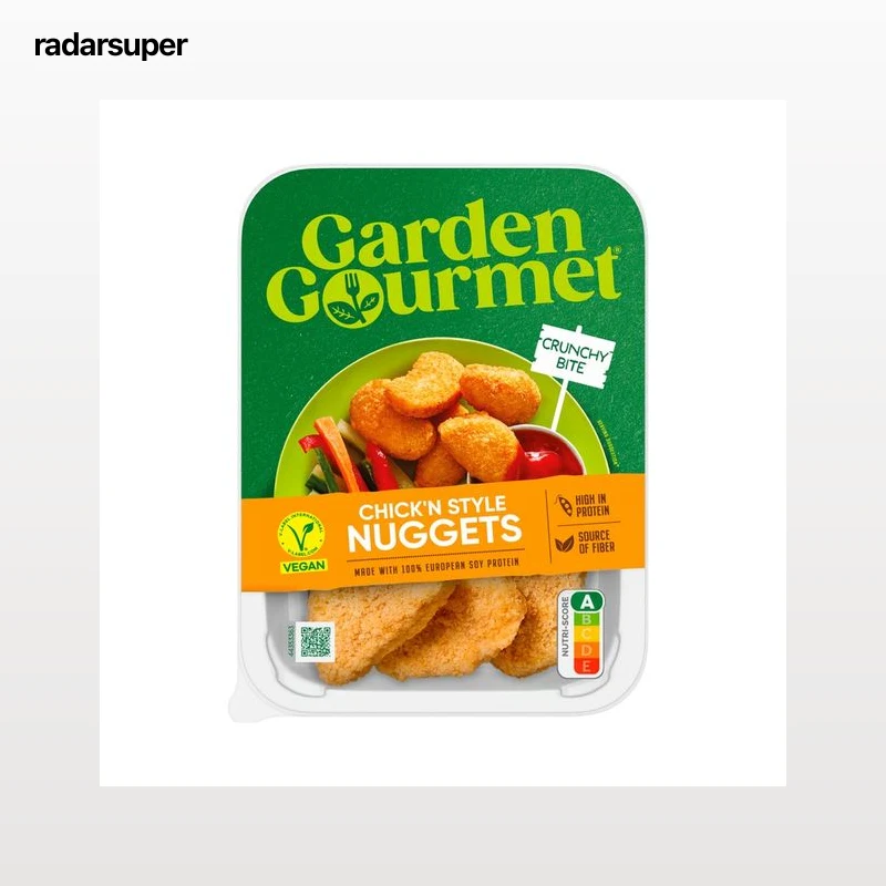 GARDEN GOURMET Nuggets veganos a base de proteína de soja, fritos 200 g.