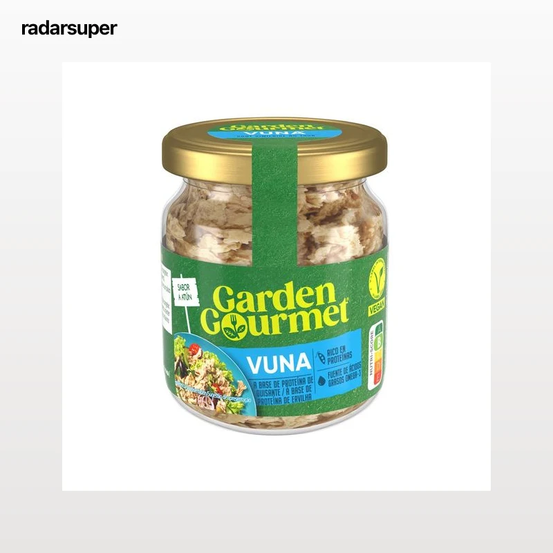 GARDEN GOURMET Preparado vegano a base de proteina de guisante con sabor a atún 175 g.