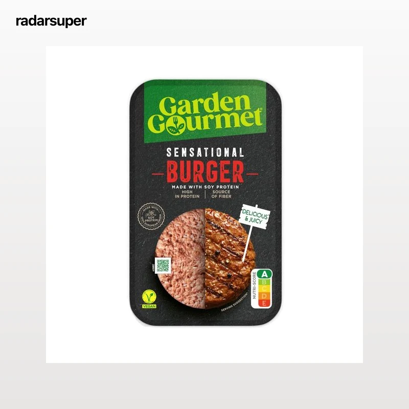 GARDEN GOURMET Sensational Preparado vegetal tipo hamburguesa a base de proteínas de soja 2 x 113 g.