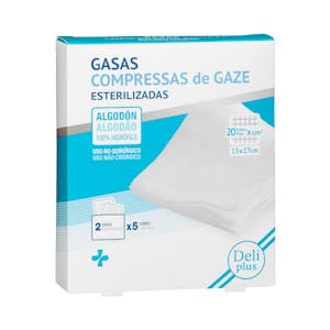 Gasas esterilizadas de algodón 100% hidrófilo