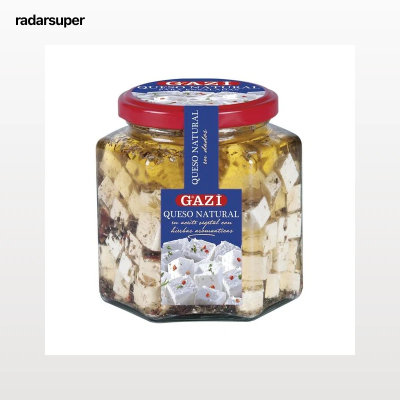 GAZI Queso natural dados en aceite vegetal y hierbas aromaticas GAZI 150 g.