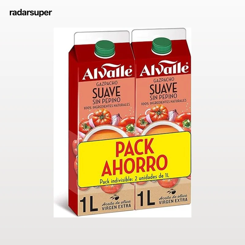 Gazpacho Alvalle suave 1l pack 2