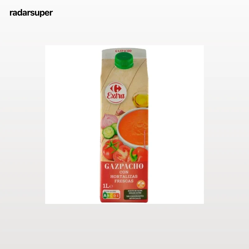 Gazpacho con hortalizas frescas Carrefour sin gluten 1 l.