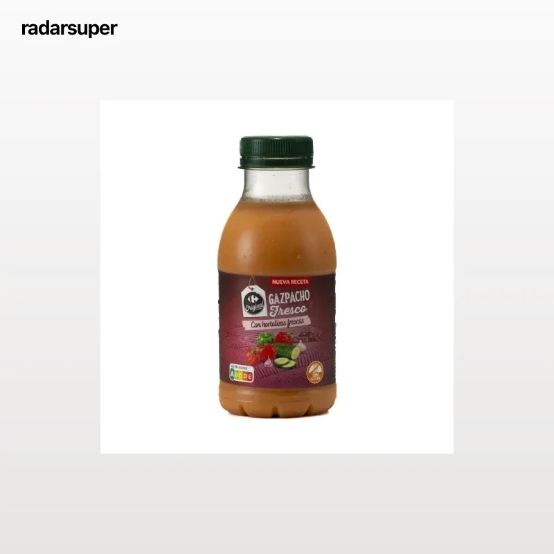 Gazpacho con hortalizas frescas Carrefour sin gluten 330 ml.