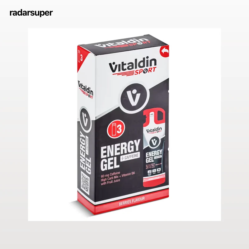 Gel con cafeína sabor frutos del bosque Vitaldin 3 x 40 g
