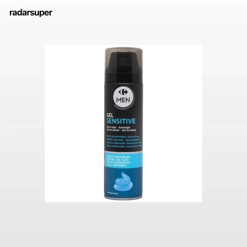 Gel de afeitado piel sensible Men Carrefour 200 ml.