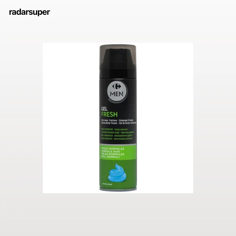 Gel de afeitar frescor piel normal Men Carrefour 200 ml.