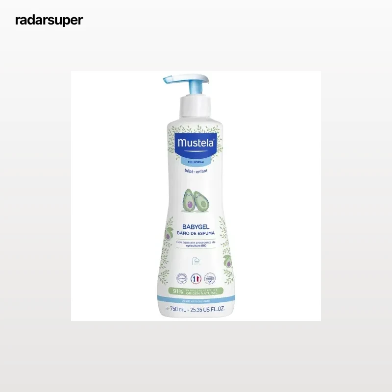 Gel de baño con espuma con aguacate Mustela 750 ml.