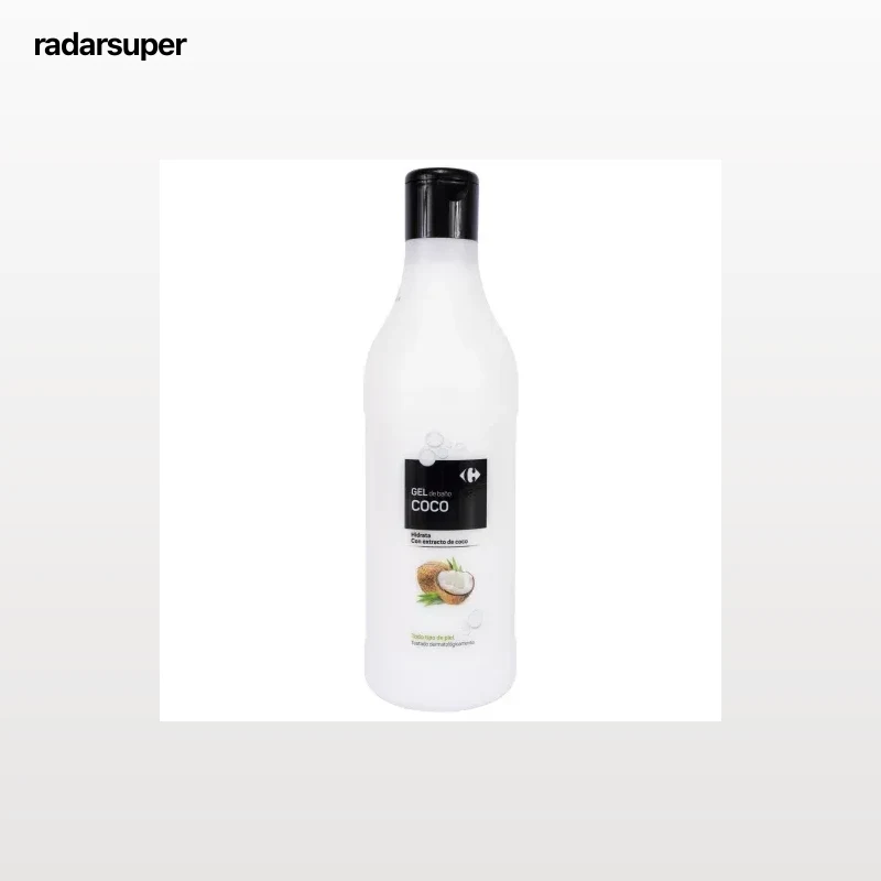 Gel de ducha hidratante de coco Carrefour 1500 ml.