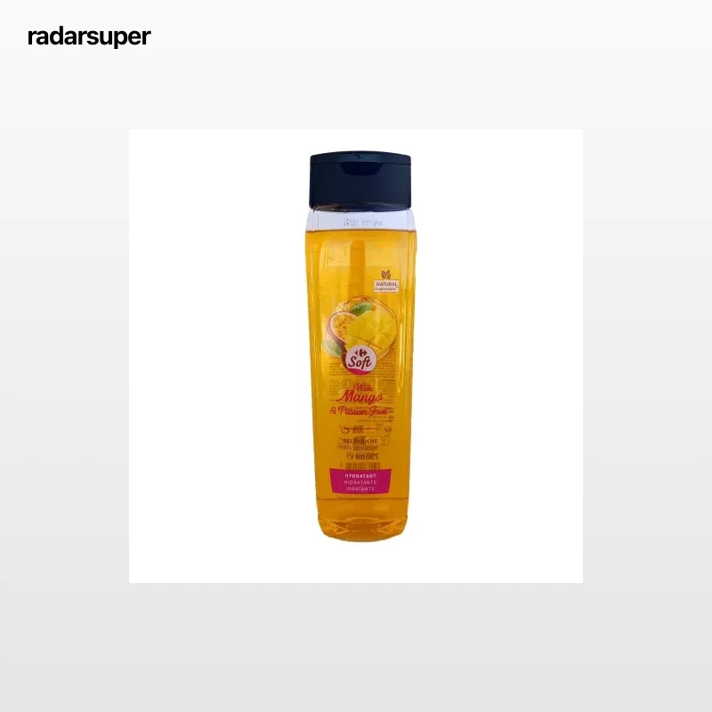 Gel de ducha hidratante mango y fruta de la pasión Soft Carrefour 750 ml.