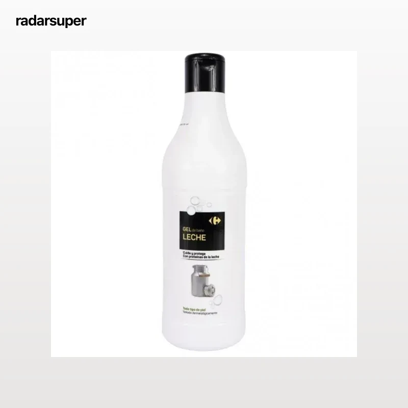 Gel de ducha leche Carrefour 1500 ml.