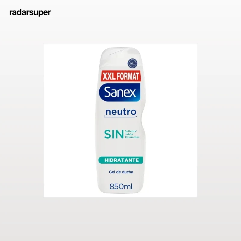 Gel de ducha neutro hidratante Sanex 850 ml.