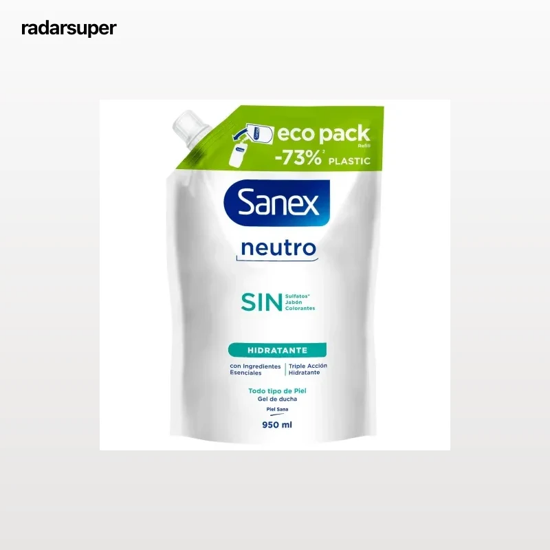 Gel de ducha neutro hidratante Sanex 950 ml.