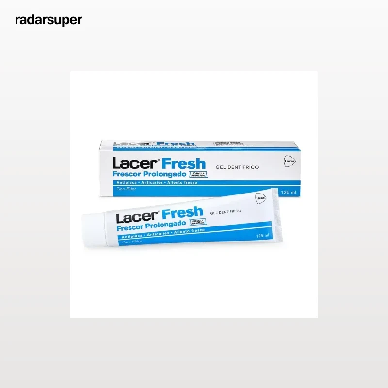 Gel dentífrico antiplaca y anticaries frescor prolongado con flúor Lacer Fresh 125 ml.