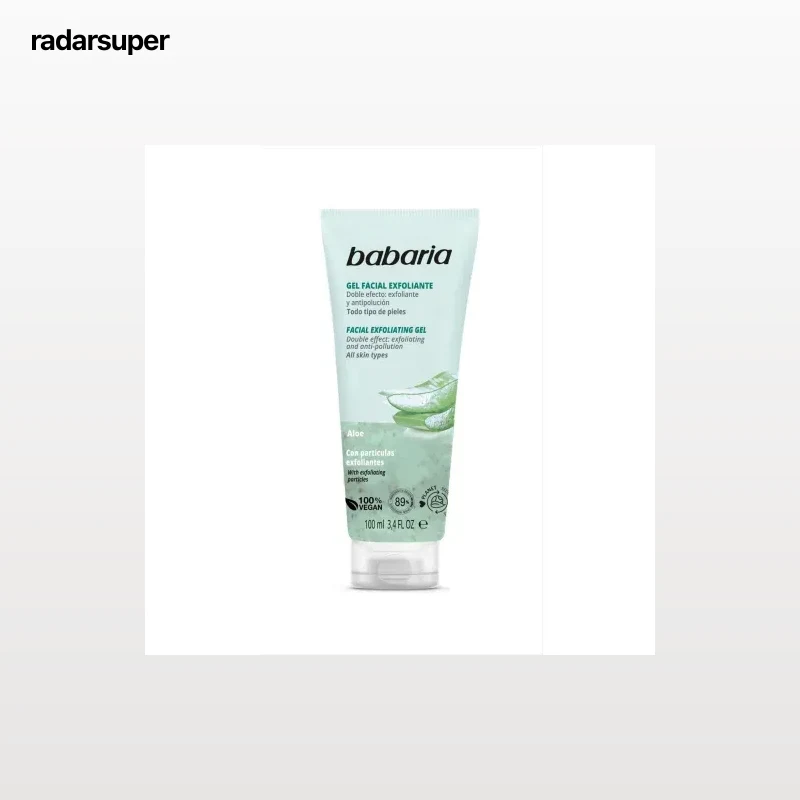 Gel facial exfoliante doble efecto aloe vera Babaria 100 ml.