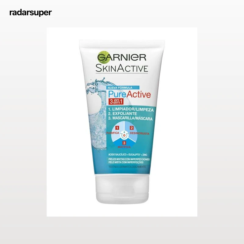 Gel facial limpiador Garnier 150ml pure active