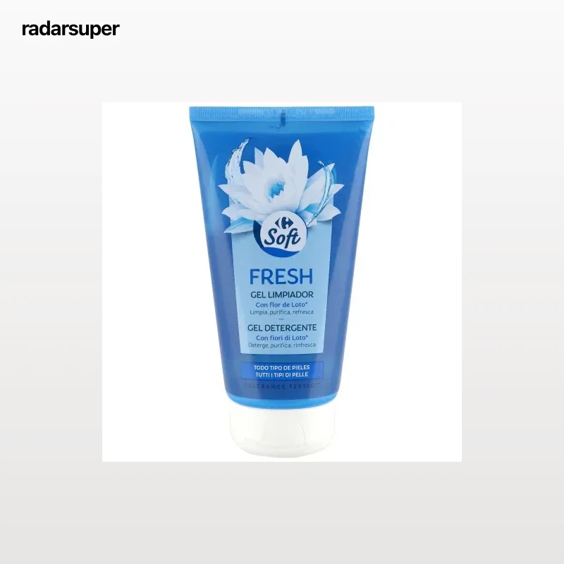 Gel limpiador facial flor de loto Carrefour Soft 150 ml.
